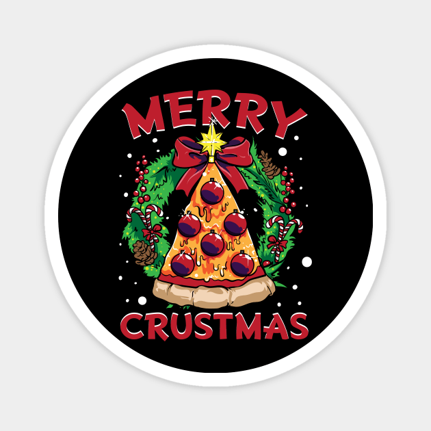 Pizza Christmas Tree Balls Xmas Men Boys Crustmas Gifts Magnet by Ramadangonim